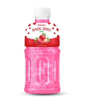 Basil Seed Drink strawberry 350ml PET Bottle Private Label